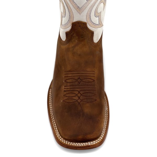 Men’s Handmade ALFA FD Brown Cowhide – Square Toe - Image 2