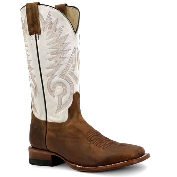 Men’s Handmade ALFA FD Brown Cowhide – Square Toe