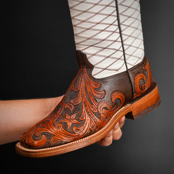 Genuine Hand Tooled - Square Toe (Made In USA)