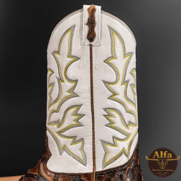 Genuine Brown Pirarucu - Square Toe - Image 2