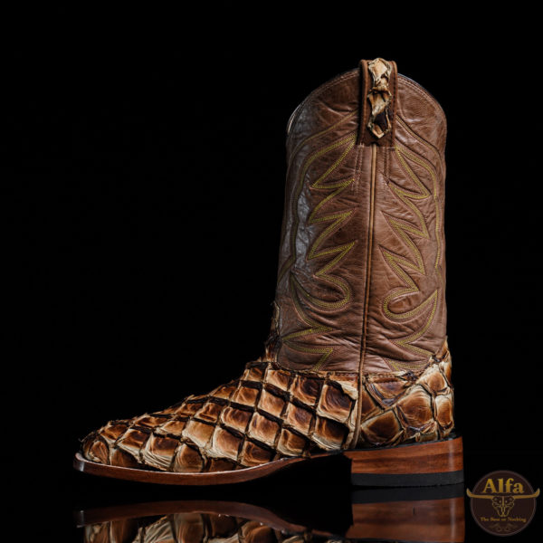 Genuine Honey Pirarucu - Square Toe (Made In USA) - Image 4