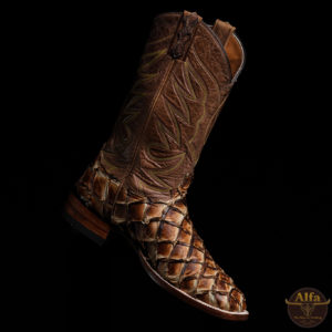 Genuine Honey Pirarucu - Square Toe (Made In USA)