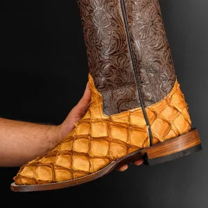 Genuine Honey Pirarucu - Square Toe (Made In USA)