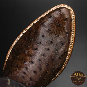 Genuine Brown Full Quill Ostrich - Round Toe (Made In USA)