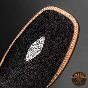 Genuine Black Stingray - Square Toe (Made In USA)