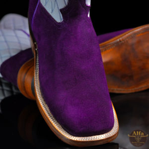 Genuine Purple Stovetop Roughout - Square Toe (Made In USA)