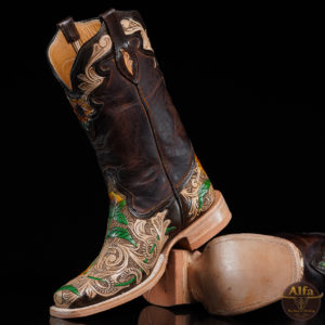 Genuine Sunflower Hand Tooled - Cutter Toe (Made In USA)