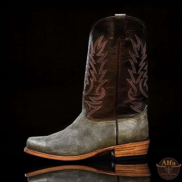 Genuine Olive Grey Roughout - Cutter Toe (Made In USA)