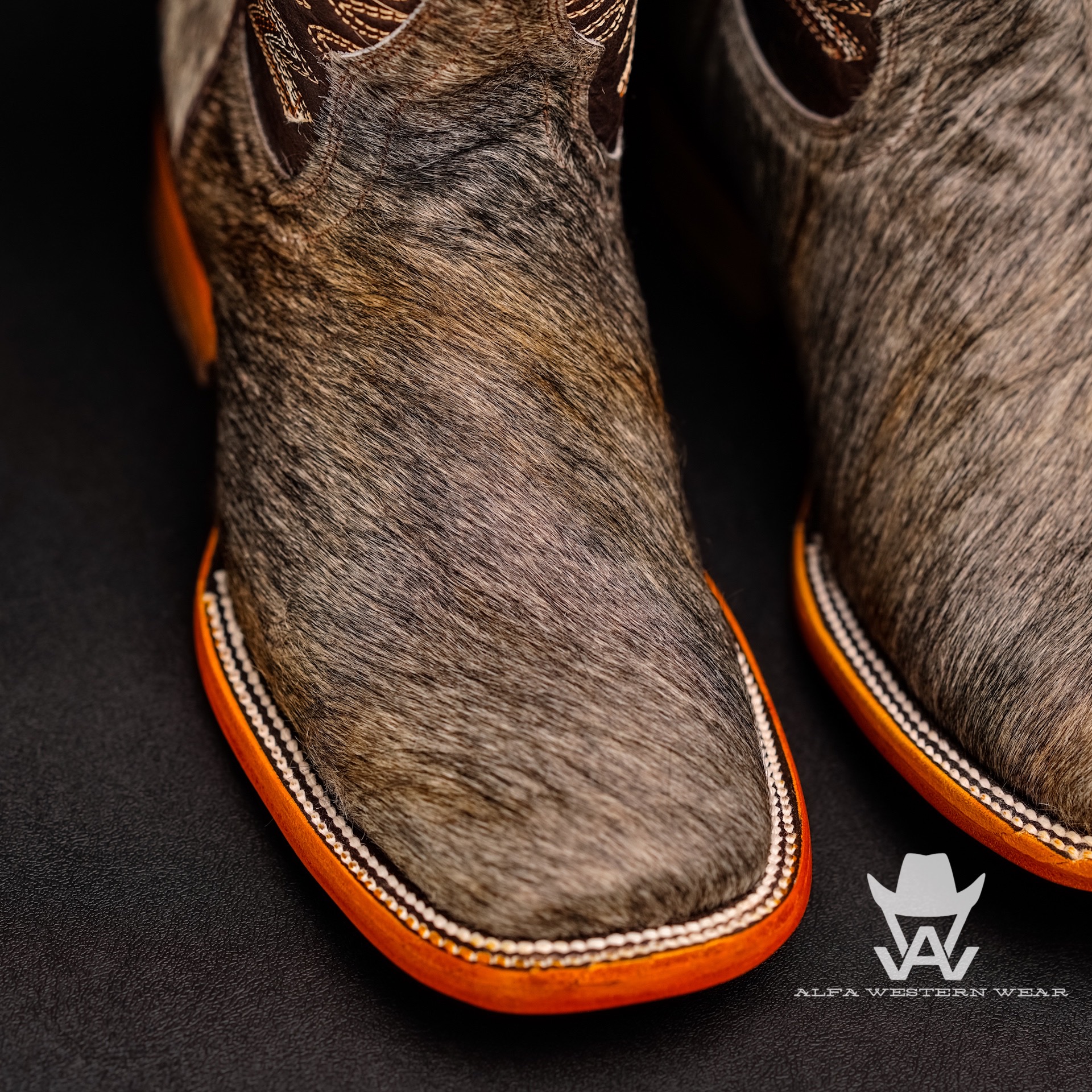 Men’s Handmade Hair On Hide – Square Toe - Image 2