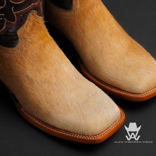 Men’s Handmade Hair On Hide – Square Toe - Image 2