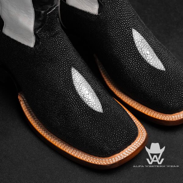 Genuine Black Stingray - Square Toe (Made In USA) - Image 2