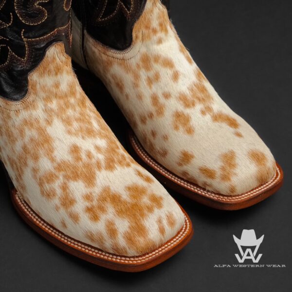 Men’s Handmade Hair On Hide – Square Toe - Image 2