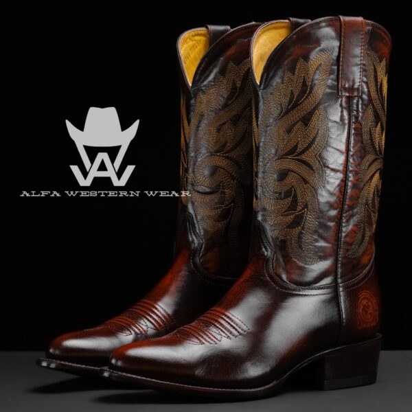 Men’s Handmade Honey Cowhide – Round Toe