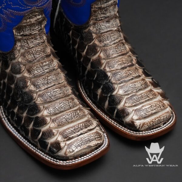 Men’s Handmade Brown Python – Square Toe - Image 2