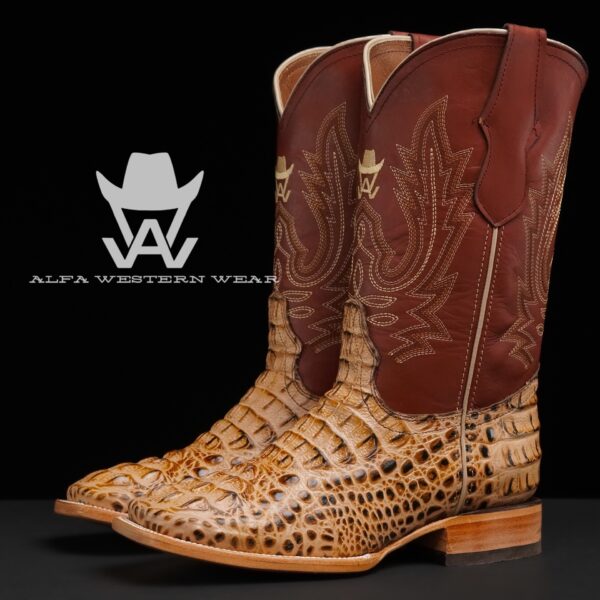 Men’s Handmade Orix Caiman Neck – Square Toe