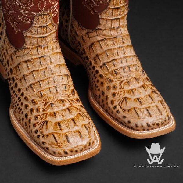 Men’s Handmade Orix Caiman Neck – Square Toe - Image 2