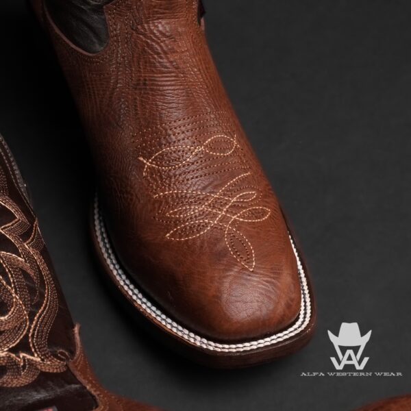 Men’s Handmade Brown Buffalo – French Toe - Image 2
