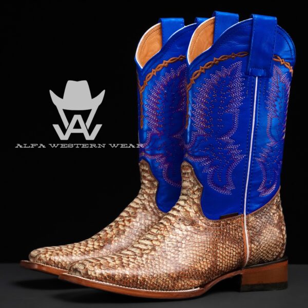 Men’s Handmade Natural Python – Square Toe