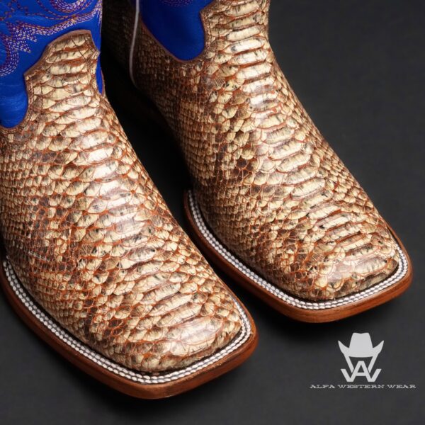 Men’s Handmade Natural Python – Square Toe - Image 2