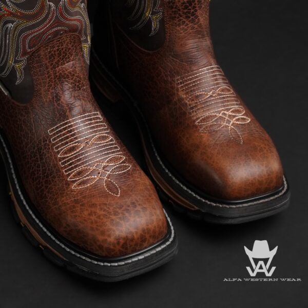 Brown Bull Hide Steel Toe – Square Toe - Image 2