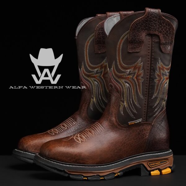 Brown Bull Hide Steel Toe – Square Toe