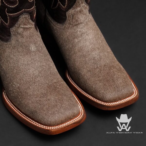 Men’s Handmade Hair On Hide – Square Toe - Image 2