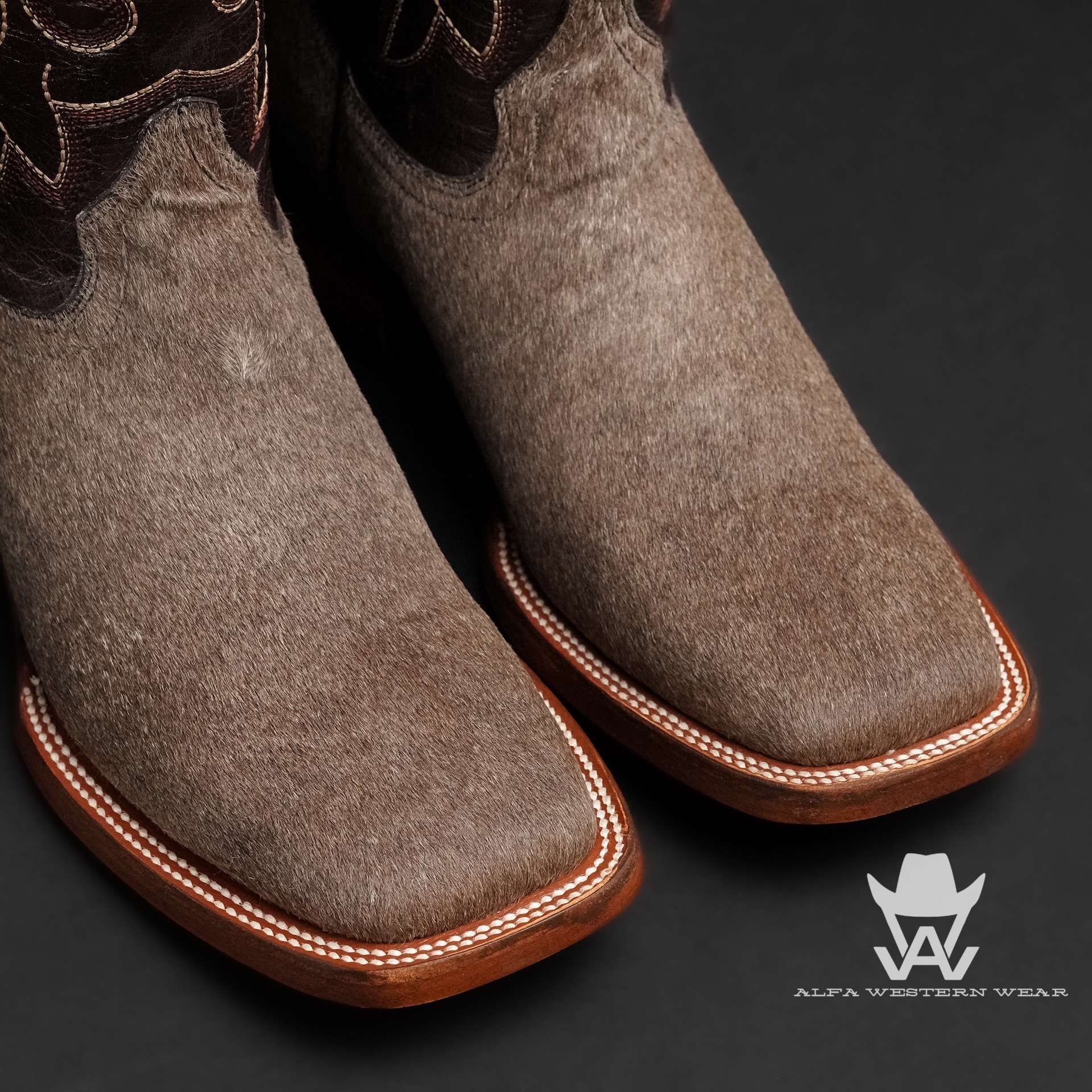 Men’s Handmade Hair On Hide – Square Toe - Image 2