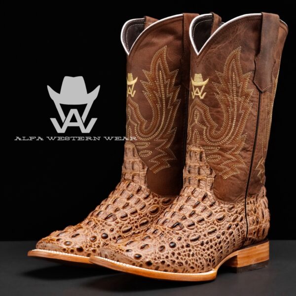 Men’s Handmade Orix Caiman Neck – Square Toe