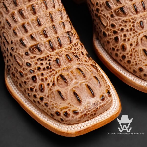 Men’s Handmade Orix Caiman Neck – Square Toe - Image 2