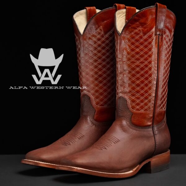 Brown Bull Hide – Square Toe