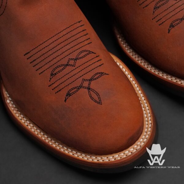 Brown Natural Cowhide – Round Toe - Image 2