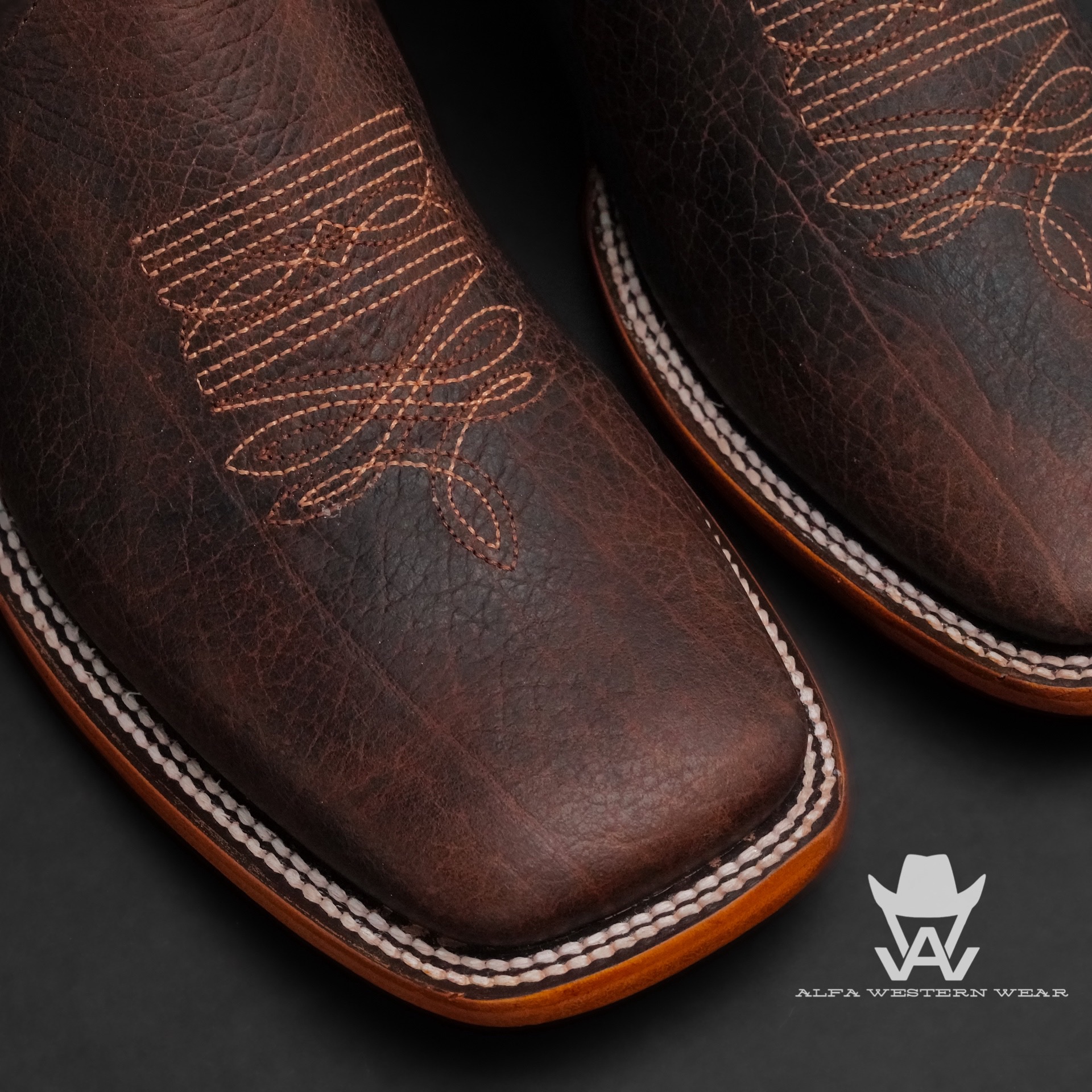 Men’s Handmade Brown Buffalo – Square Toe - Image 2