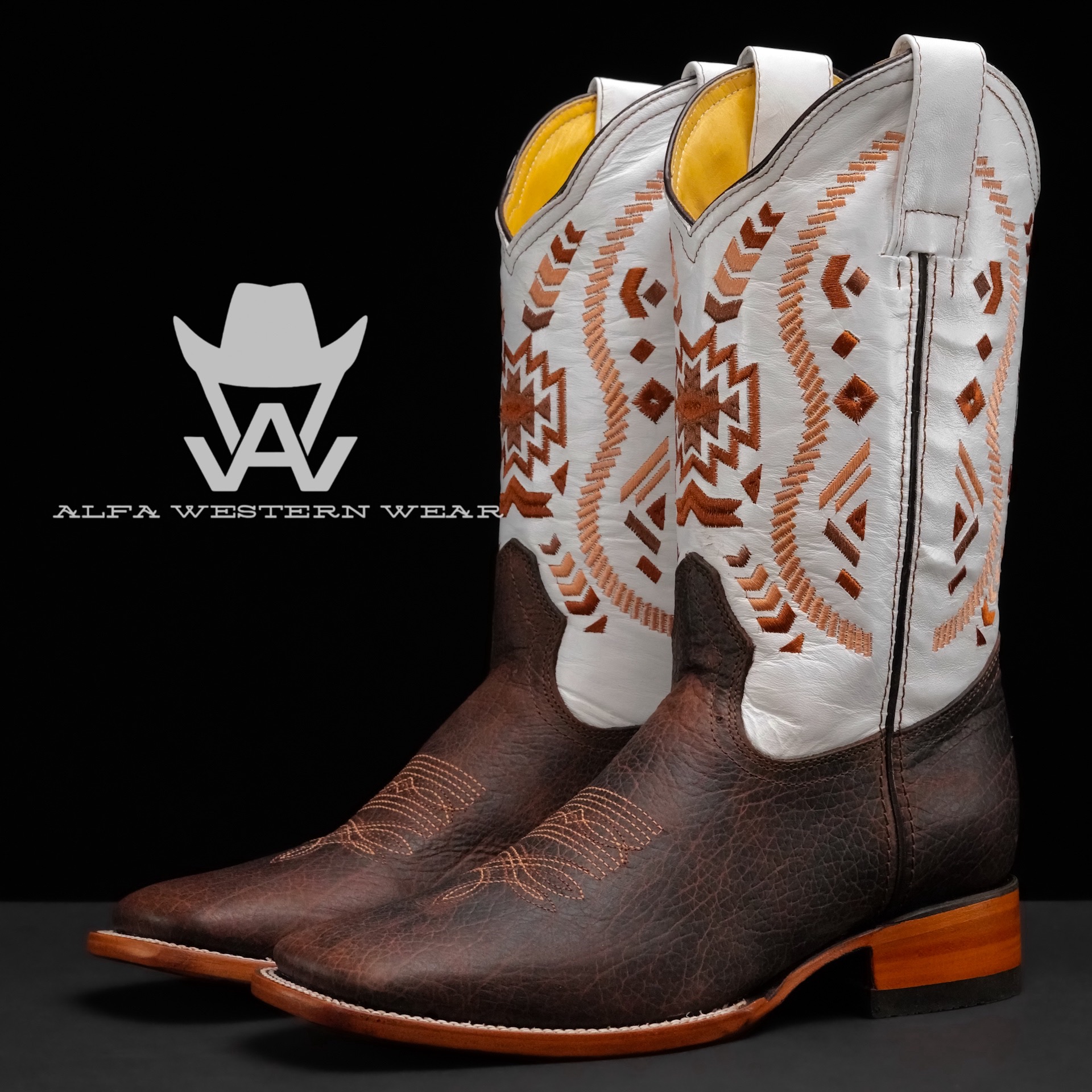 Men’s Handmade Brown Buffalo – Square Toe