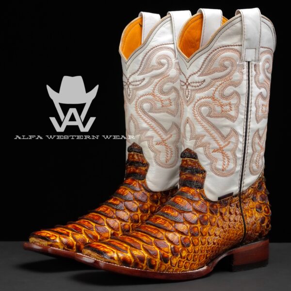 Men’s Handmade Honey Python – Square Toe