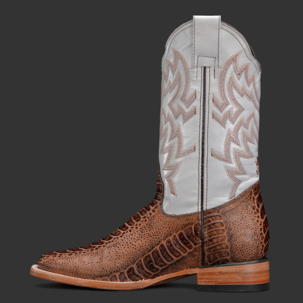 Brown Ostrich Leg – Square Toe - Image 2