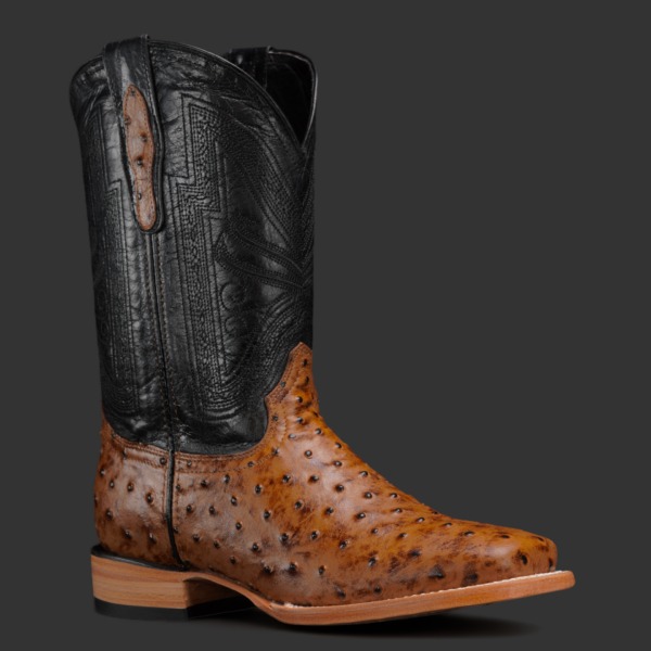 Honey Ostrich – Square Toe