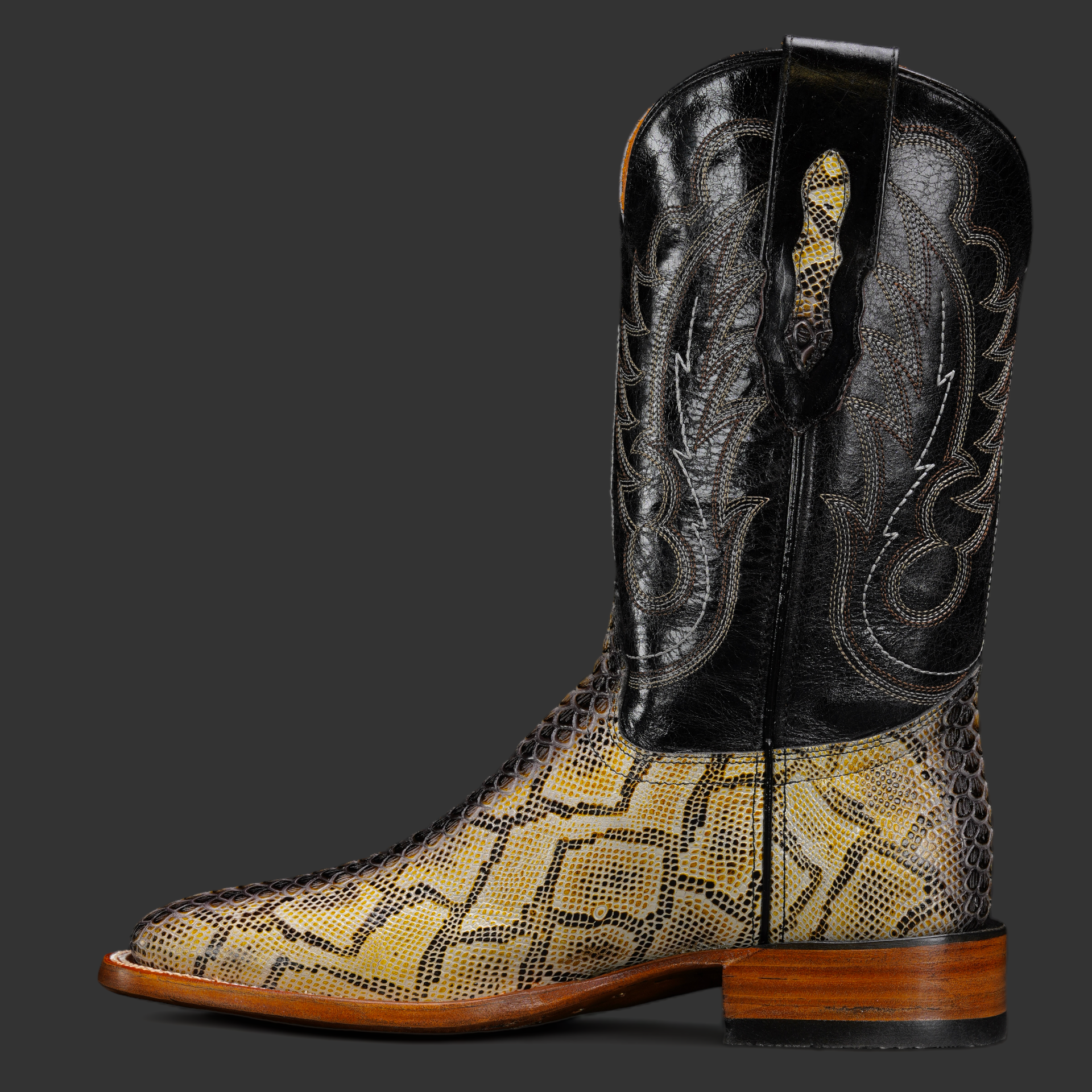 小物 Saint Laurent Python western SAINT LAURENT YSL WYATT PYTHON SNAKE ANKLE CHELSEA STIEFEL