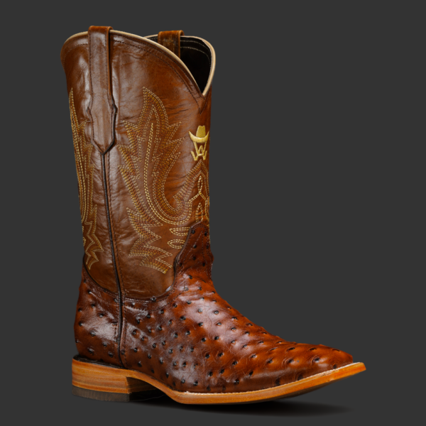 Cognac Ostrich – Square Toe
