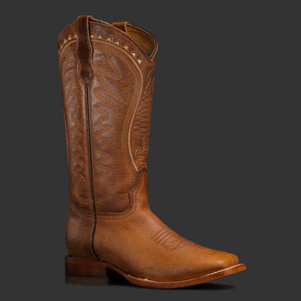 Brown Cowhide - Square Toe