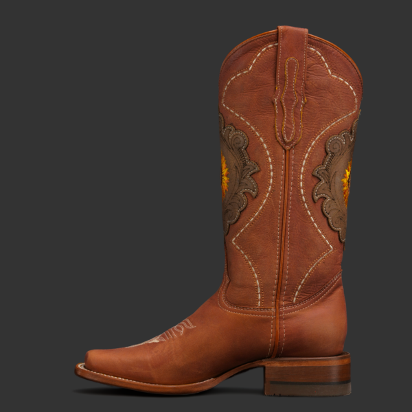 Brown Cowhide - Square Toe - Image 2
