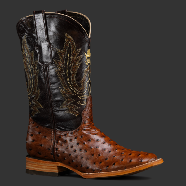 Cognac Ostrich – Square Toe