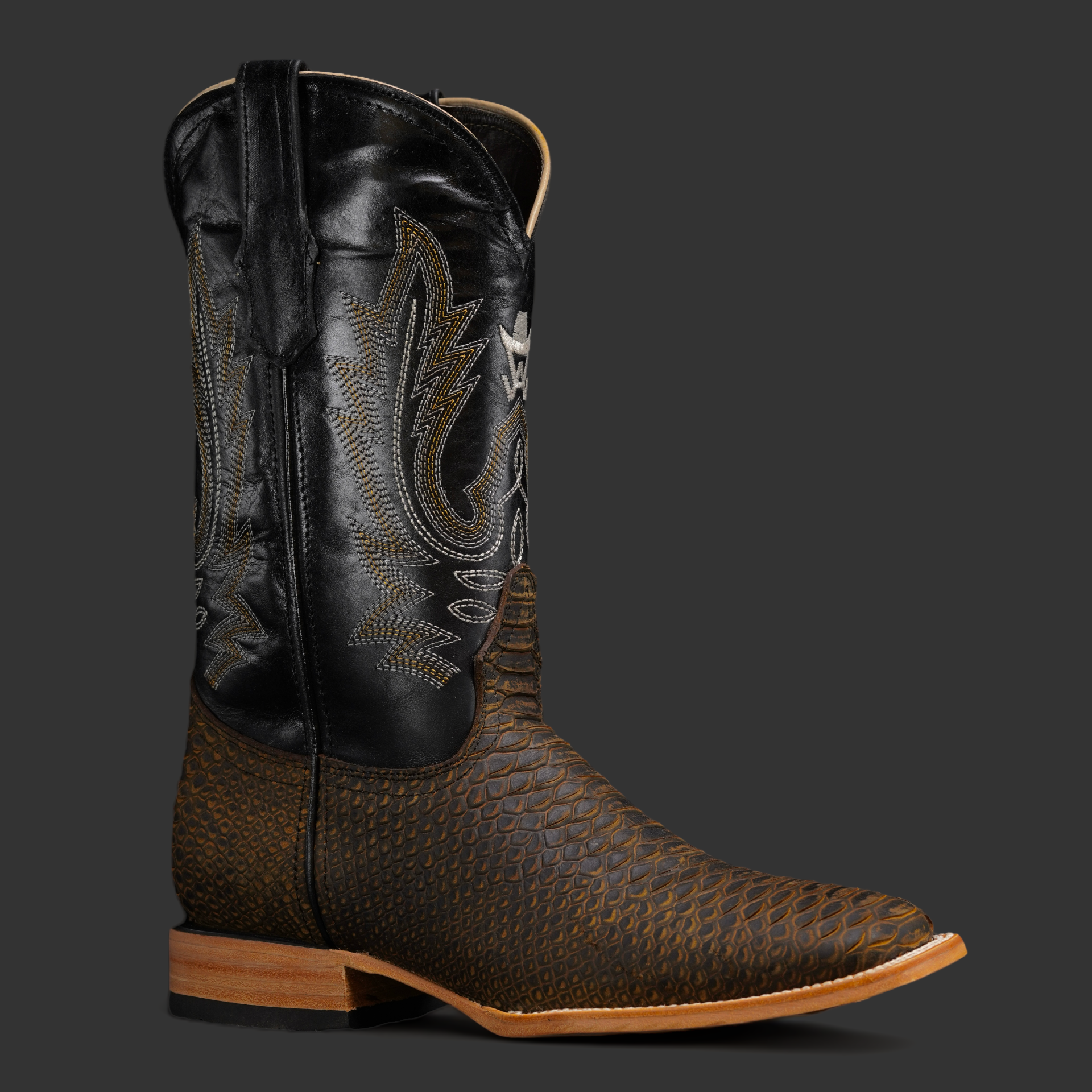 Rustic Honey Python – Square Toe