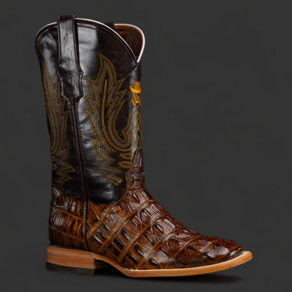 Honey Caiman Tail – Square Toe