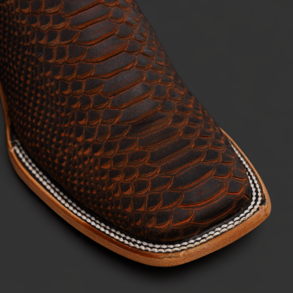 Cognac Python – Square Toe - Image 3