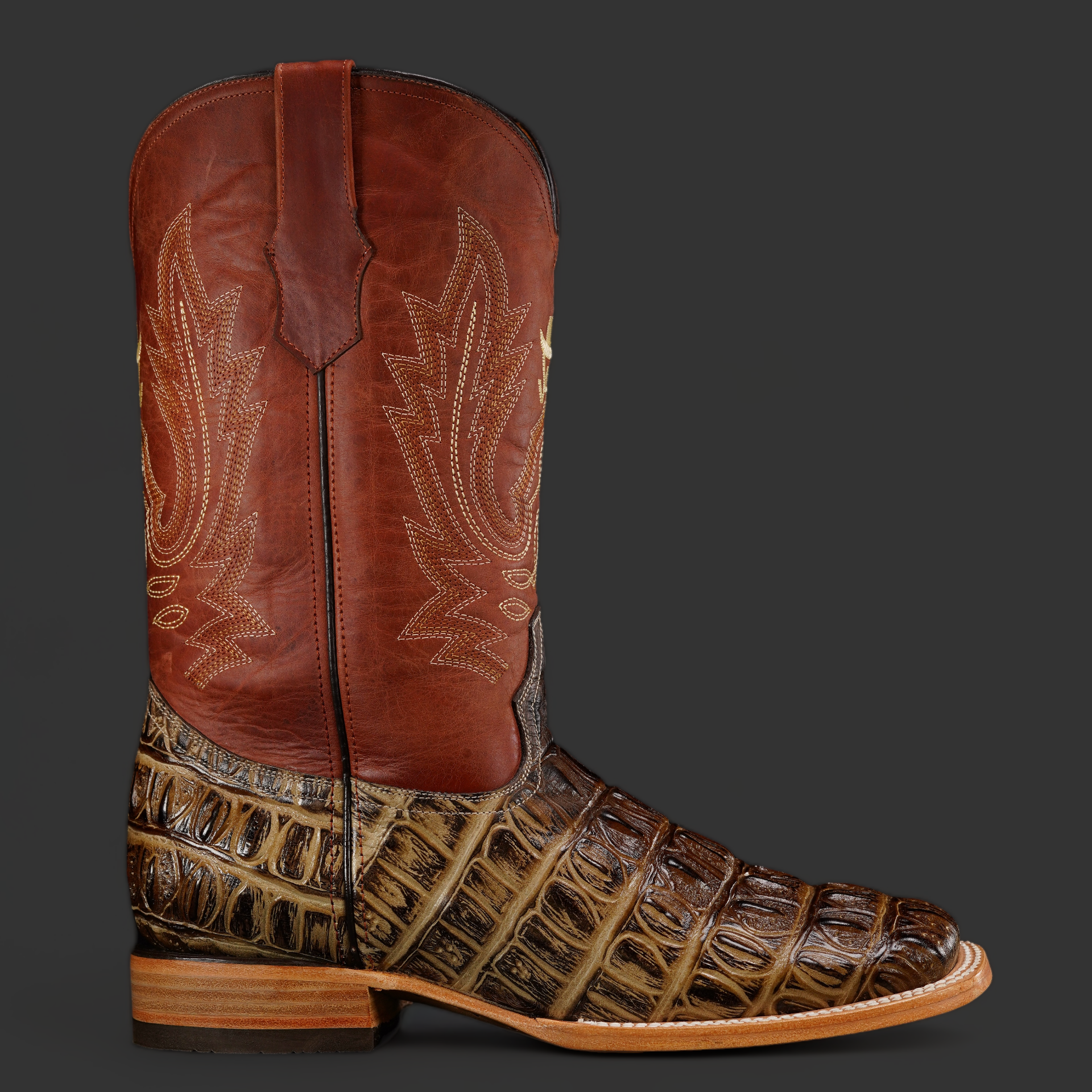 Honey Caiman Tail – Square Toe - Image 2