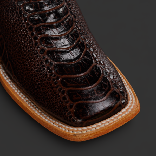 Black Cherry Ostrich Leg – Square Toe - Image 3