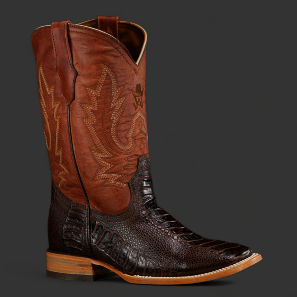 Black Cherry Ostrich Leg – Square Toe