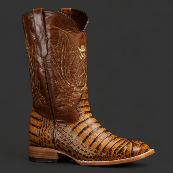 Honey Caiman Belly – Square Toe