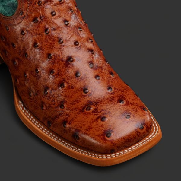 Cognac Ostrich – Square Toe - Image 3