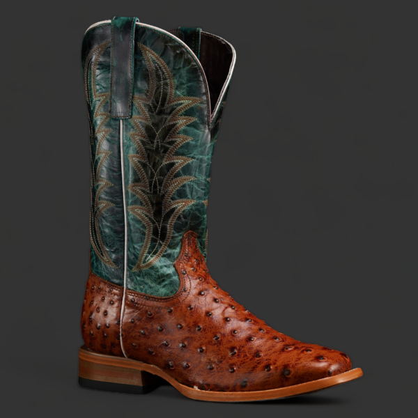 Cognac Ostrich – Square Toe